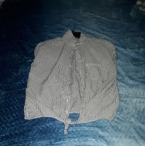 White shirt with grey stripes